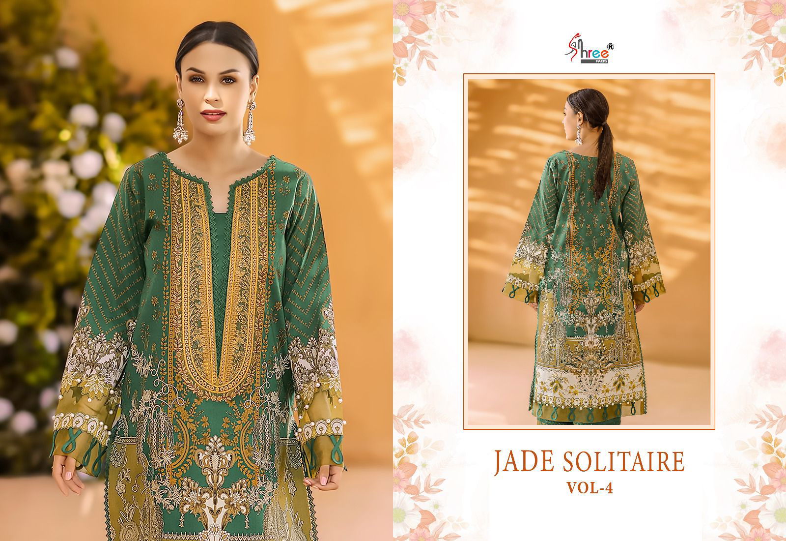 Jade Solitaire Vol 4 Pure Cotton Pakistani Suits Catalog
